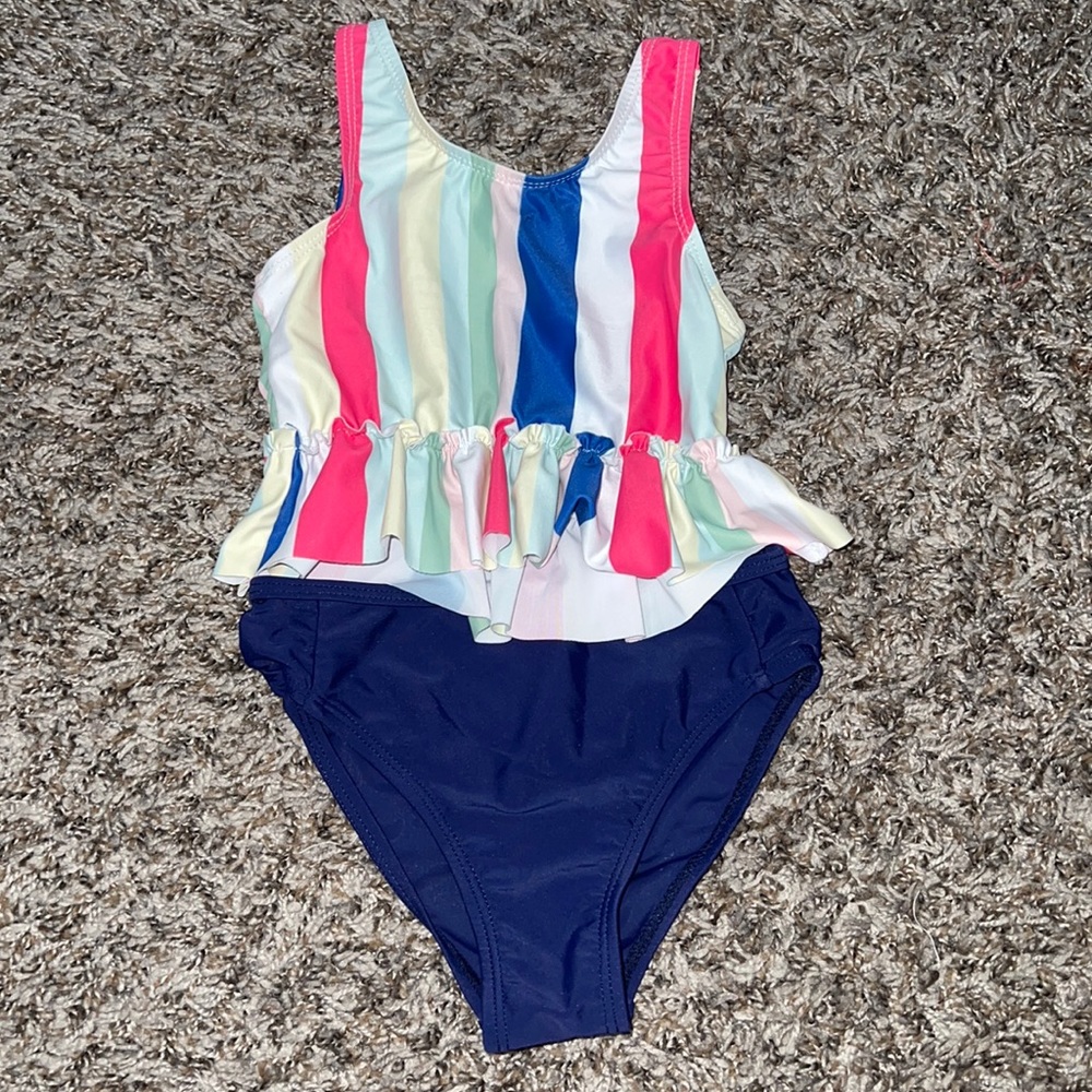 🤩4/$15🥳 ruffles stripped 2 piece swimsuit